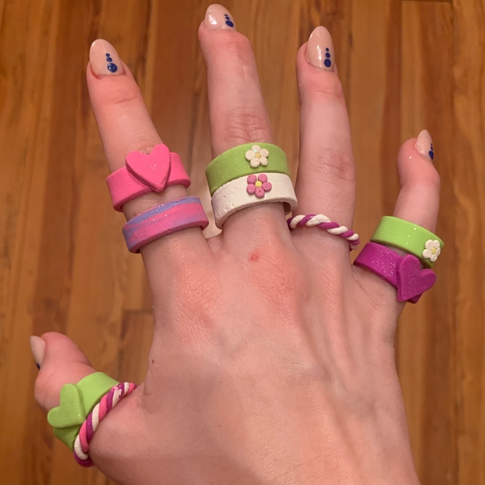 💗 CLAY RINGS 💗 handmade 😁